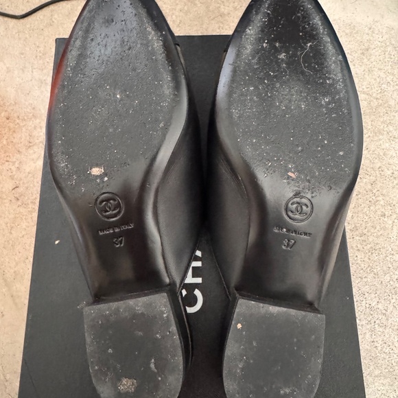 AUTHENTIC Chanel 2018 Interlocking CC Logo Mules Women's Size: 7 | IT 37 - Picture 11 of 16